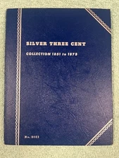 Whitman Silver Three Cent Coin Folder 9023 from 1851 to 1873