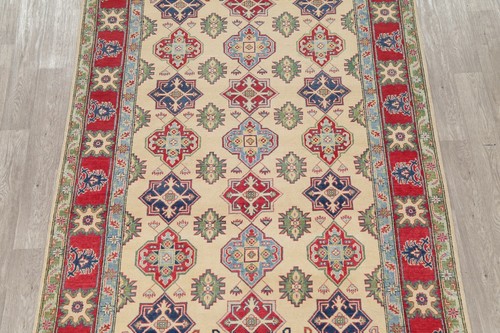 Geometric Super Kazak Oriental Hand-Knotted Wool Area Rug Living Room Carpet 6x9 - Picture 3 of 12