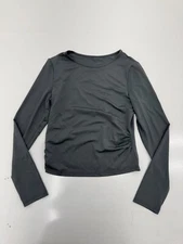 Shein Grey Long Sleeve Size Scrunch Shirt Womens Size Large