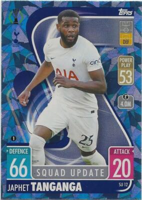 2021-22 Topps UEFA Match Attax Extra JAPHET TANGANGA Blue Crystal Foil #SU12