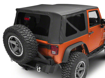 Smittybilt 9075235 2010-2018 Wrangler JK 2 Door Soft Top w/ Tinted Windows Black