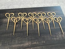1-10 Numbers Wood Signs Wedding Heart Table Number Wooden Table Numbers Rustic