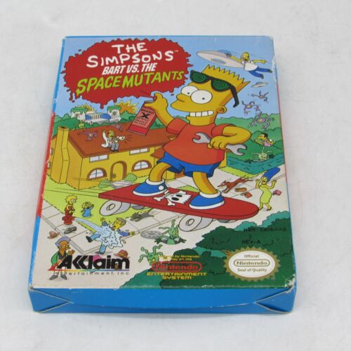 The Simpsons: Bart vs. the Space Mutants (Nintendo NES, 1991) Complete CIB WORKS - Picture 3 of 15