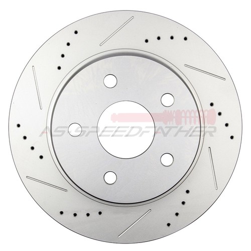 2x Front + 2x Rear Brake Discs Rotors For 2002-2010 Dodge Ram 1500 Drill Slot - Bild 11 von 11