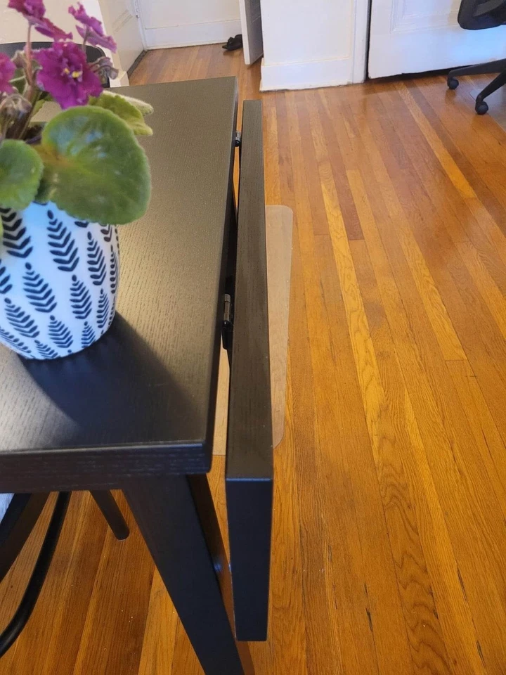 Mesa Plegable con 2 Sillas de Madera, Color Negro Foto 4 de 4