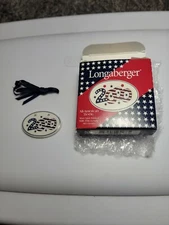 NIB Longaberger 2000 All American Tie-On Stars & Stripes USA Made Pottery 35483
