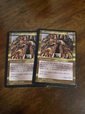 ** 1x Breathstealer's Crypt **, MP, Visions, Minor Miscut (off center), MTG 