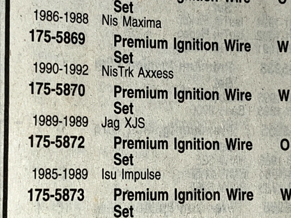 Juego de cables de bujías Beck/Arnley 175-5870 envío gratuito Foto 2 de 3