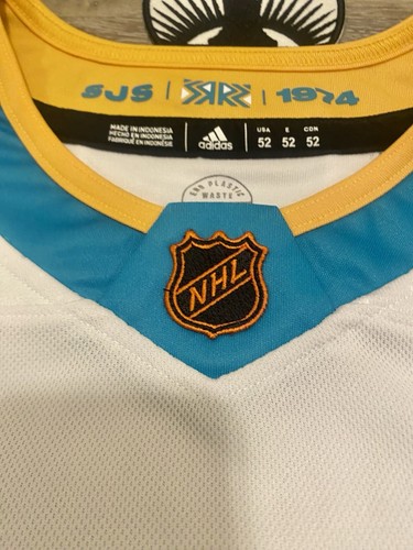 Adidas NHL San Jose Sharks Brent Burns Reverse Retro Jersey - Men’s Size 52 NWT - Picture 15 of 16
