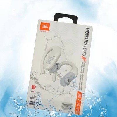 New JBL Endurance Peak 3 True Wireless Bluetooth In-Ear Sport Headphones, White