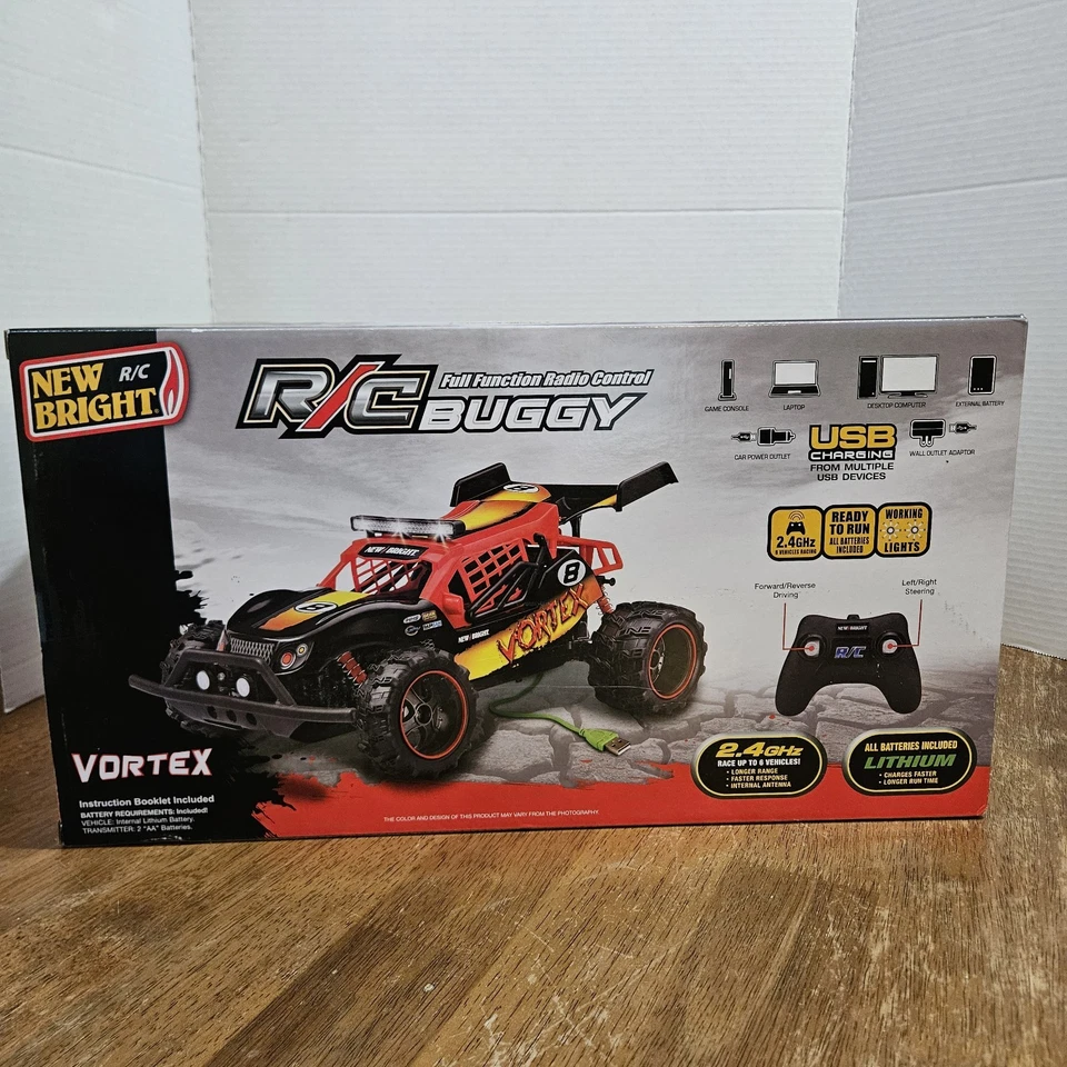 全新亮遥控全功能 USB 越野车 - 涩涡黑色/红色 黄色 全新 1: 14 比例 — 第 3/4 张图片