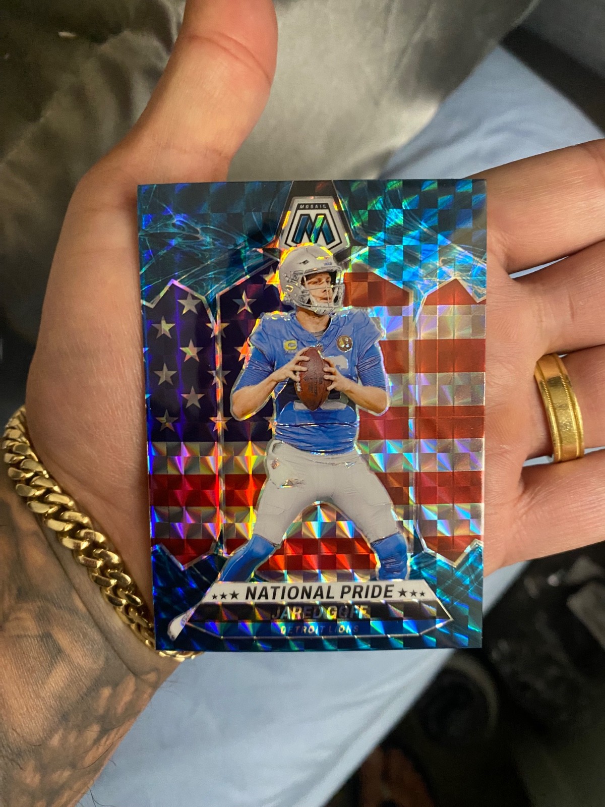 2024 Panini Mosaic - National Pride Jared Goff #252 Genesis Mosaic Prizm