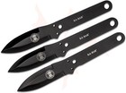 KA-BAR 1121 Throwing Knife Set 3 Piece Black 9.375" Skull Logo w/ Sheath NEW — photo 1