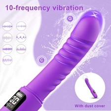 3 in 1 Thrusting Rabbit Vibrator G-Spot Clit Anal Dildo Massager-Women-Lubricant