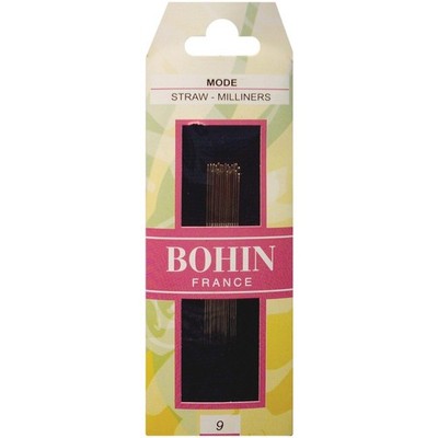 Bohin Milliners Hand Needles, Size 9, 15 Per Package 9 15/Pkg, Silver 