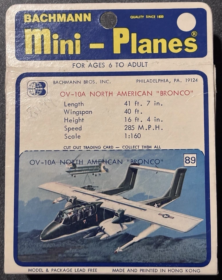 Mini aviones Bachmann de colección #89 OV-10A North American Bronco 1:160 RARO Foto 2 de 2