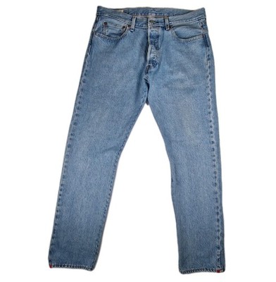 Levi s 501 Slim Taper Jeans W34 L32 blau Levi s Premium Denim helle Waschung Freizeit