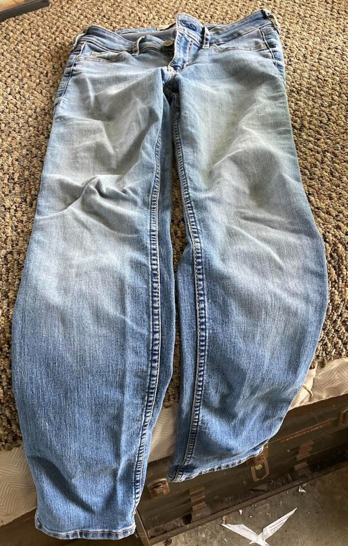 Hollister Skinny Jeans Womens 24x30 Blue Light Wash Stretch Denim Low Rise (Y2K)