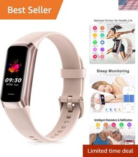 Stylish Pink Fitness Tracker: 24/7 Heart Rate  Sleep Monitor, 5 ATM Waterproof