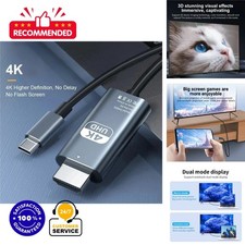 USB-C to HDMI 4K Video Cable 2m Braided Screen Projection HDTV
