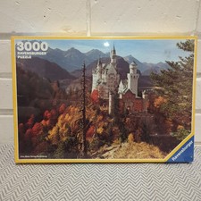 Vintage 1980 Ravensburger Neuschwanstein Castle 3000 Jigsaw Puzzle HTF RARE
