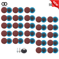 36 Grit 2 inch Aluminum Oxide Roll Lock Die Grinder Sanding Grinding Disc 50PCS