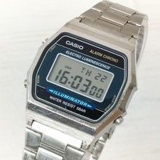 Casio Alarm Chrono W-99 Quartz Vintage 80s Metal Case Used