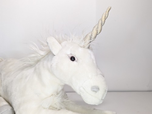 Disney Store Plush Large White Unicorn Silver Horn 20" Narnia Prince Caspian - Picture 2 of 7