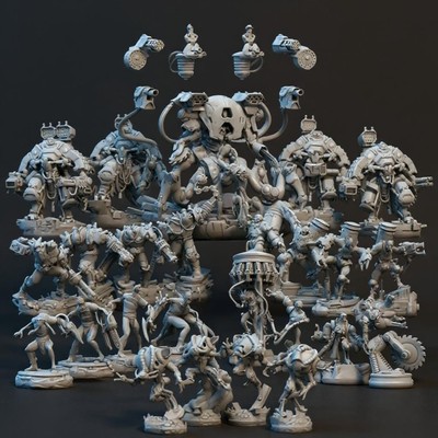 STL 3D Pack Sci-Fi The Transcended  Awakening | Dnd, Tabletop, RPG, PathFinder