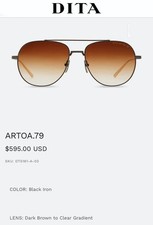 DITA ARTOA.79 DTS161-A-03 Black Iron Brown Gr...