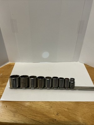Challenger By Proto 3/8 Dr 12 Pt SAE SOCKET SET 9pc 3/8 To 7/8
