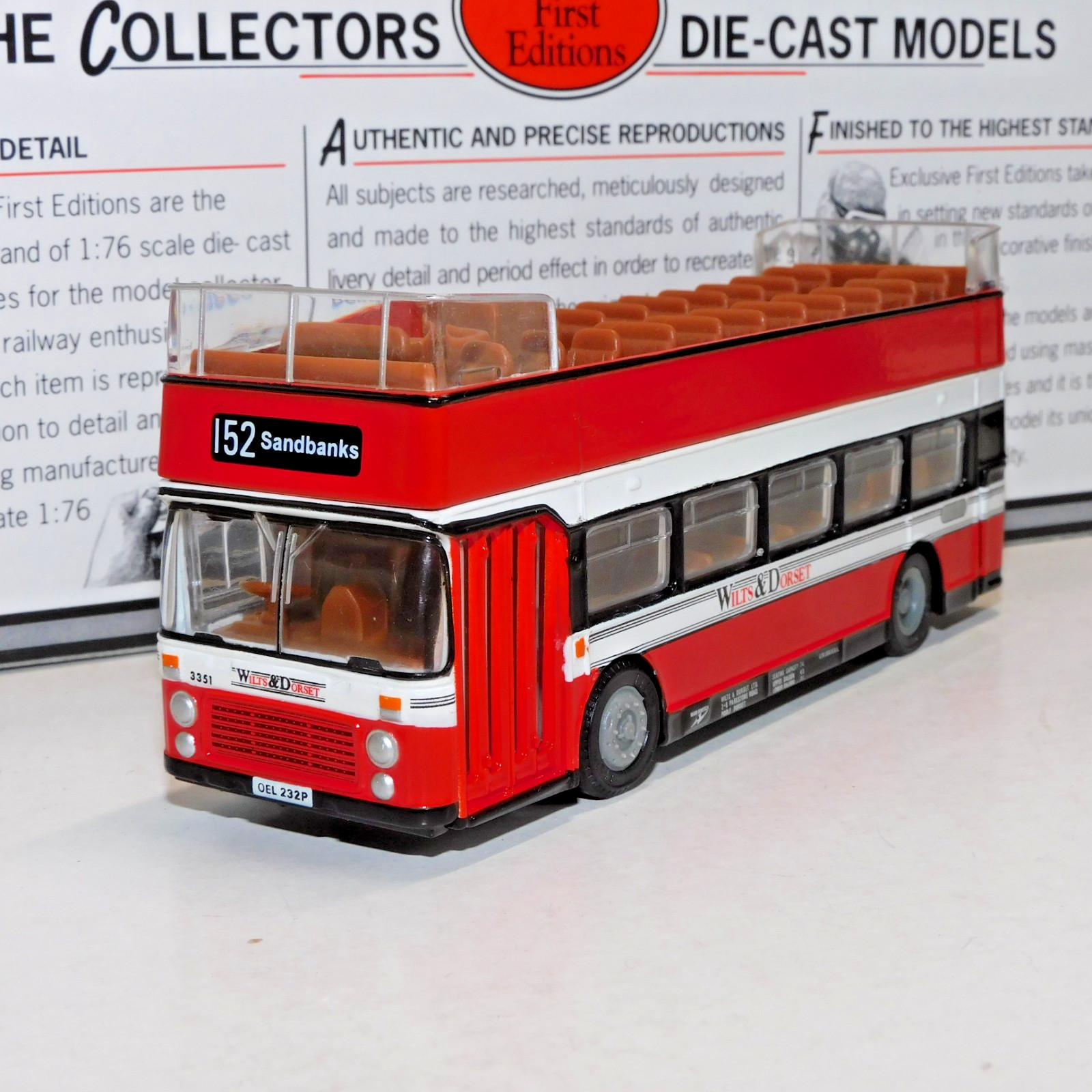EFE BRISTOL VR OPEN TOP BUS WILTS & DORSET ROUTE 152 SANDBANKS 1/76 18602