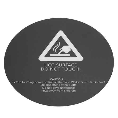 3D Printer Sticker Hot Bed Aluminum Plate Round Sticker Paper Black NEW - Afbeelding 8 van 9