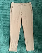 Lululemon Commission Slim Fit Pant Warpstreme Men  s 33x30 ABC Trouser Khaki Tan