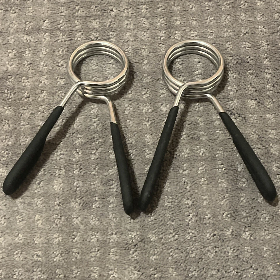 Clips de pesas con barra retenedores de placa de barra de levantamiento de potencia olímpica Foto 3 de 4
