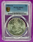 1884 CC $1 Morgan Dollar GSA PCGS MS62 (547)