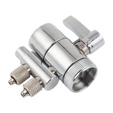 Two-way Faucet Adapter,Diverter Valve For Water Filters Purifiers 1/4inch Tubing