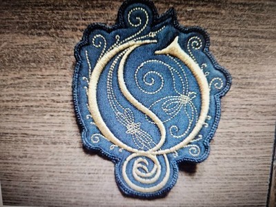 OPETH LOGO, SEW ON GOLDEN EMBROIDERED PATCH