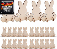 Herzone 80Pcs Kleine Ostern HolzanhäNger Ostereier Zum Bemalen Ostern Eier Holzs