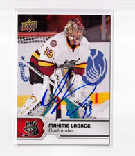 MAXIME LAGACE autographed SIGNED '17/18 Upper Deck AHL card CHICAGO WOLVES