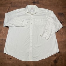 Brooks Brothers Madison Non-Iron Supima Cotton White Dress Shirt 18-35 Mens