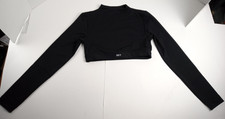 SET ACTIVE Sportbody medium Top Black Long Sleeve Crop Top Stretch athletic