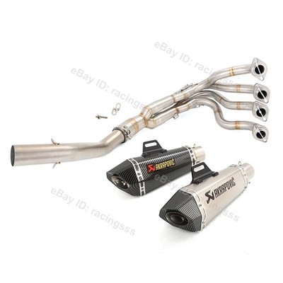 For Kawasaki Ninja ZX6R ZX636 2009-2023 Full System Exhaust Muffler Header Pipe