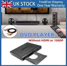 Mini DVD Player Compact Multi Region ADH RW CD VCD Music Disc USB with Remote UK