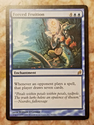   RARE ENCHANT Forced Fruition!   MTG Magic Lorwyn Blue Card / NM