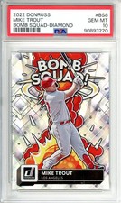 MIKE TROUT 2022 DONRUSS BOMB SQUAD- DIAMOND GEM MT 10