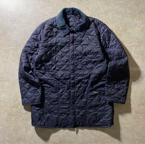 Barbour Steppjacke Herren M Navy Cord Kragen Vintage Warm Oberbekleidung - Bild 18 von 18