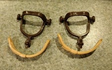 Product Image: 1960's-70's Marx Johnny West Jane West Pair Brown Spurs w/ Tan Straps Nice Cond