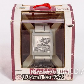 RARE Nintendo Wrist watch In Cube Case Famicom Robot Banpresto JAPAN GAME NES