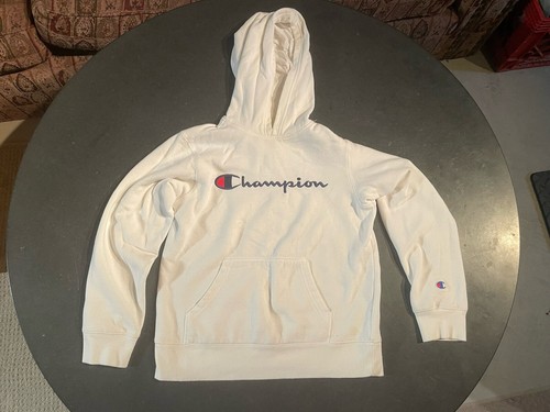 Champion White Pullover Hoodie Youth Large *GREAT CONDITION*